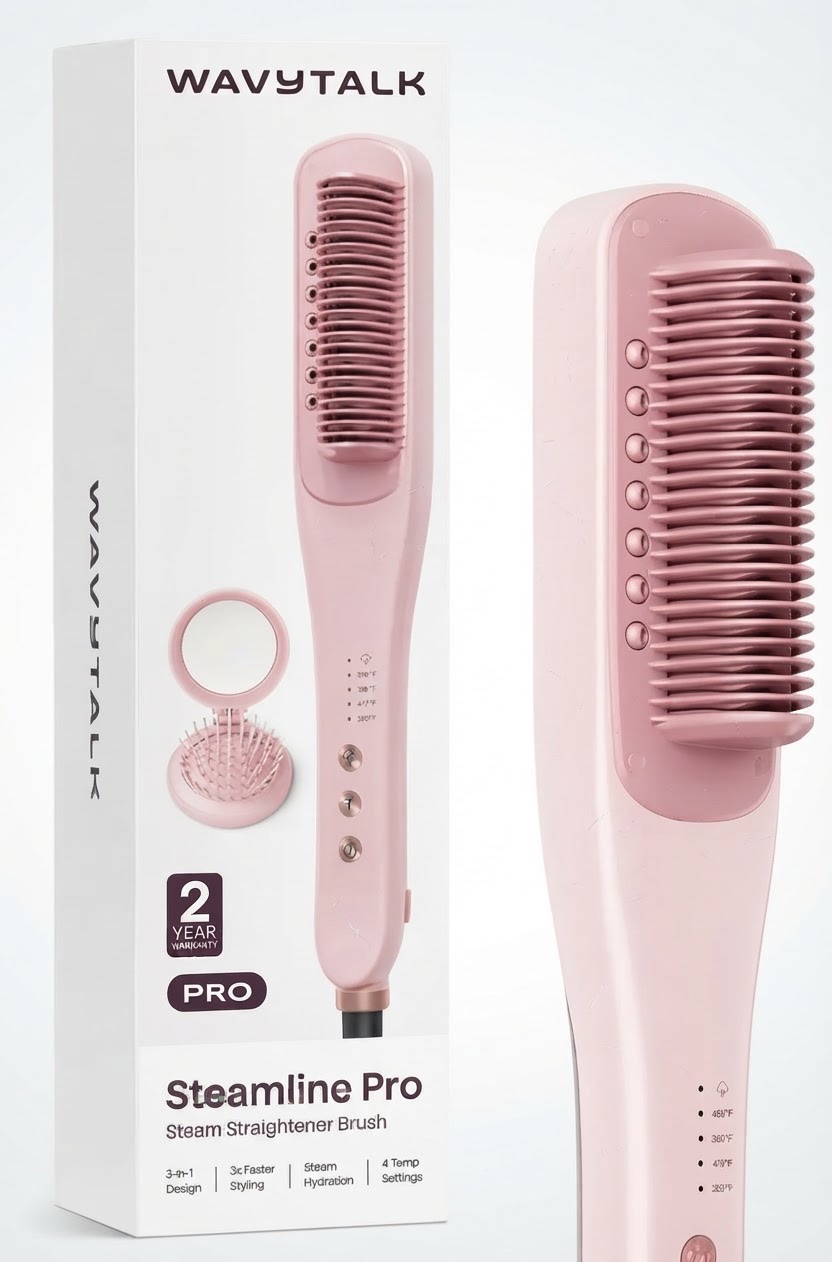 Brosse lisseur pour cheveux : steamline pro 