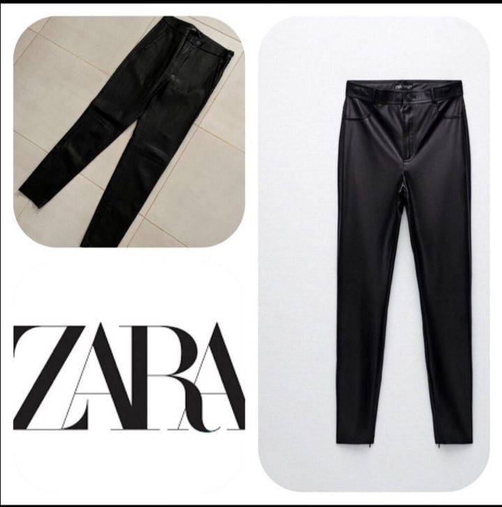 Pantalon cuir zara 