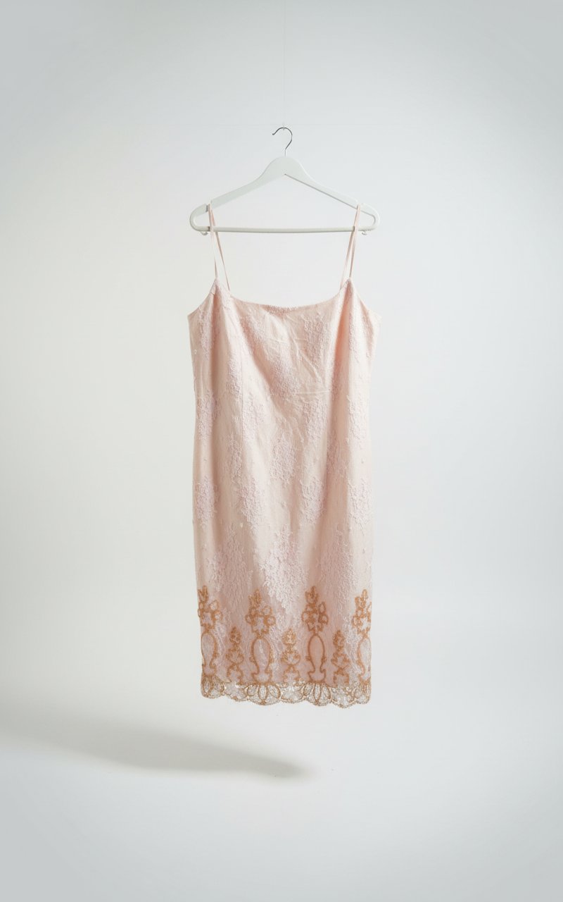 Robe dentelle rose 