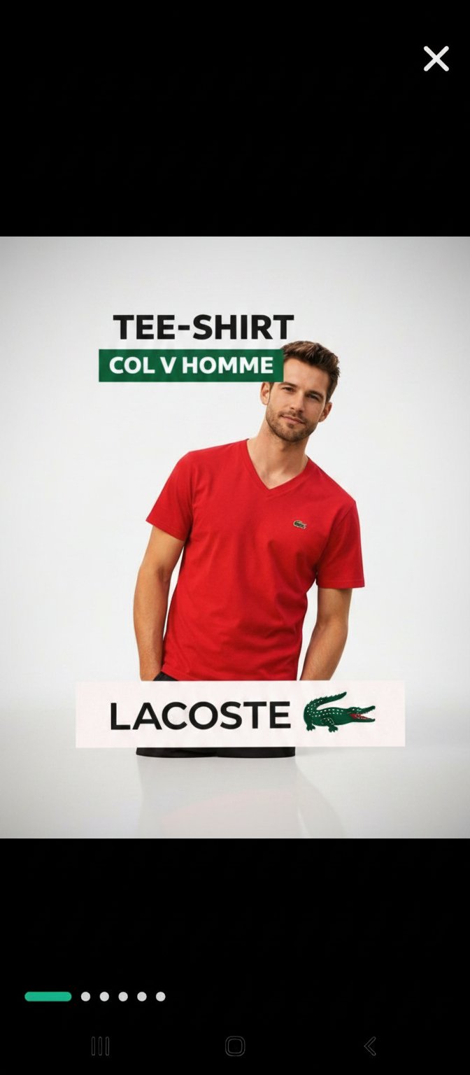 Joli polo Lacoste authentique rouge en cotton