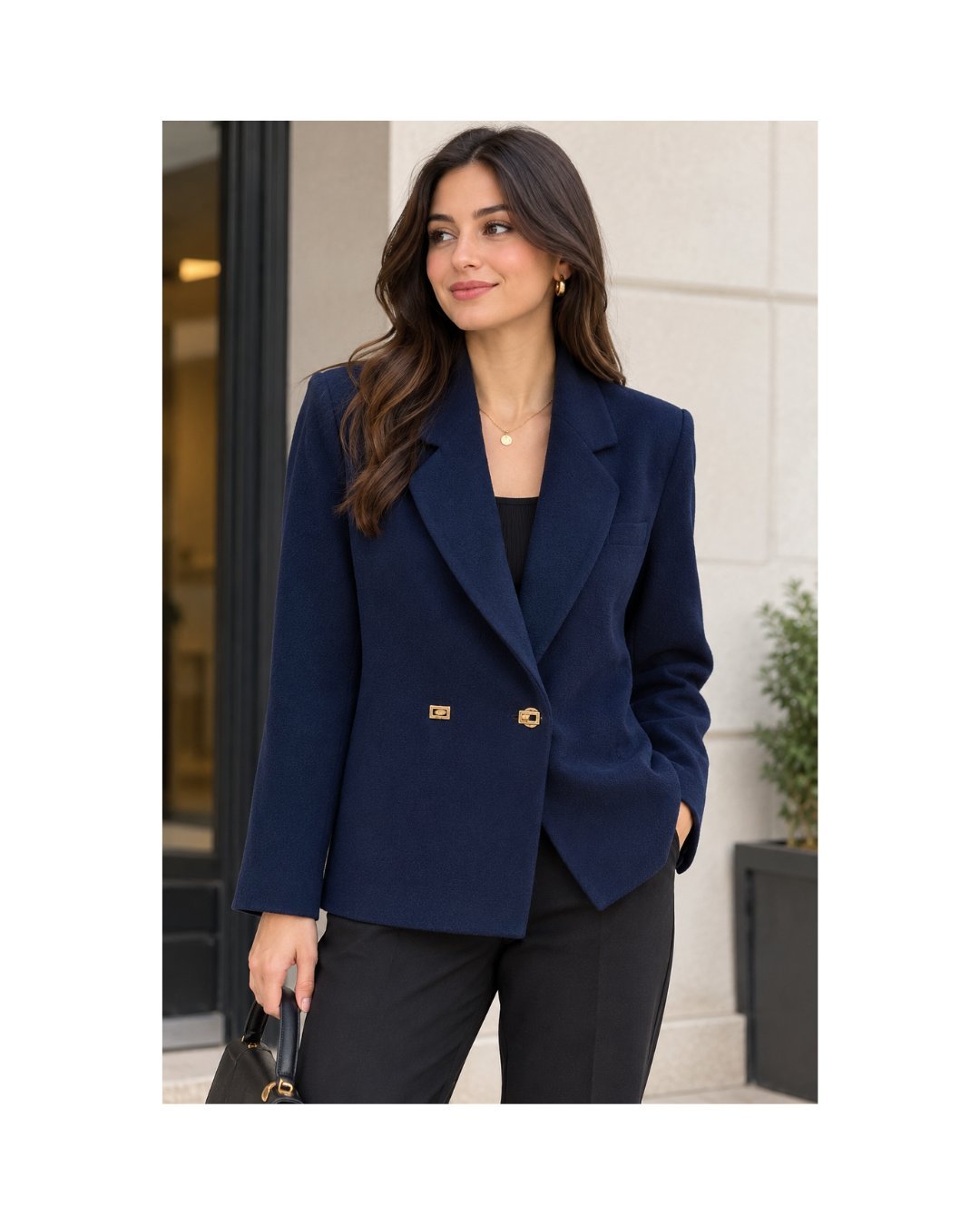 Joli blazer bleu marine magnifique et original