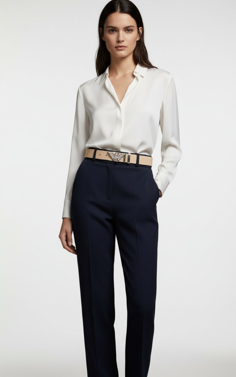 Belle Ceinture emporio armani  beige en cuir véritable magnifique 