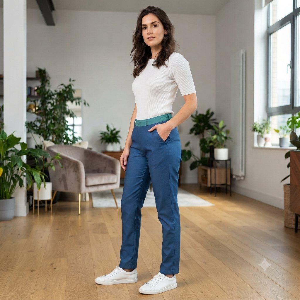 Pantalon bleu pour femme neuf jamais porté avec êiquette importé 🇫🇷🇫🇷🇫🇷 