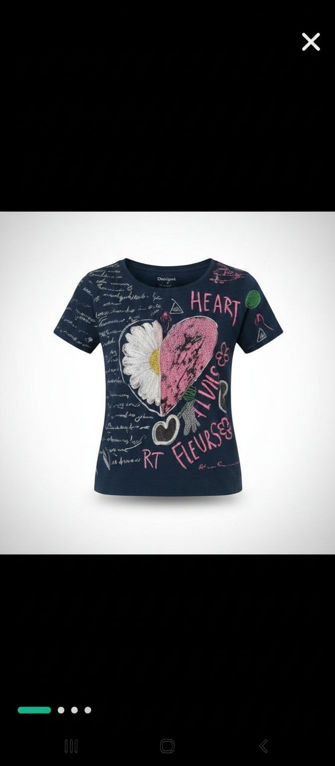 Joli T shirt Desigual pour fillette 11 et 12 ans original