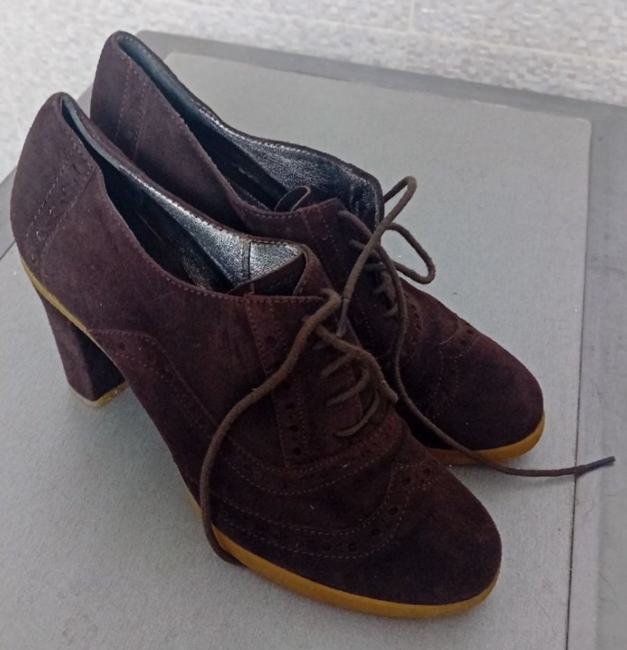 Bottines daim marron intalien original