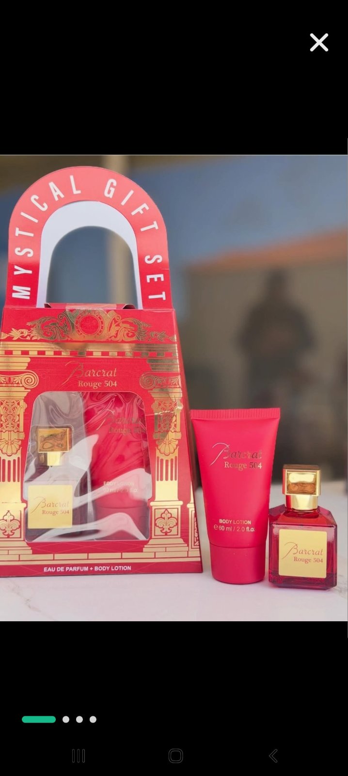 Eau de parfum 30ml + body lotion 60ml BARCRAT ROUGE 504 importé🇫🇷🇫🇷🇫🇷