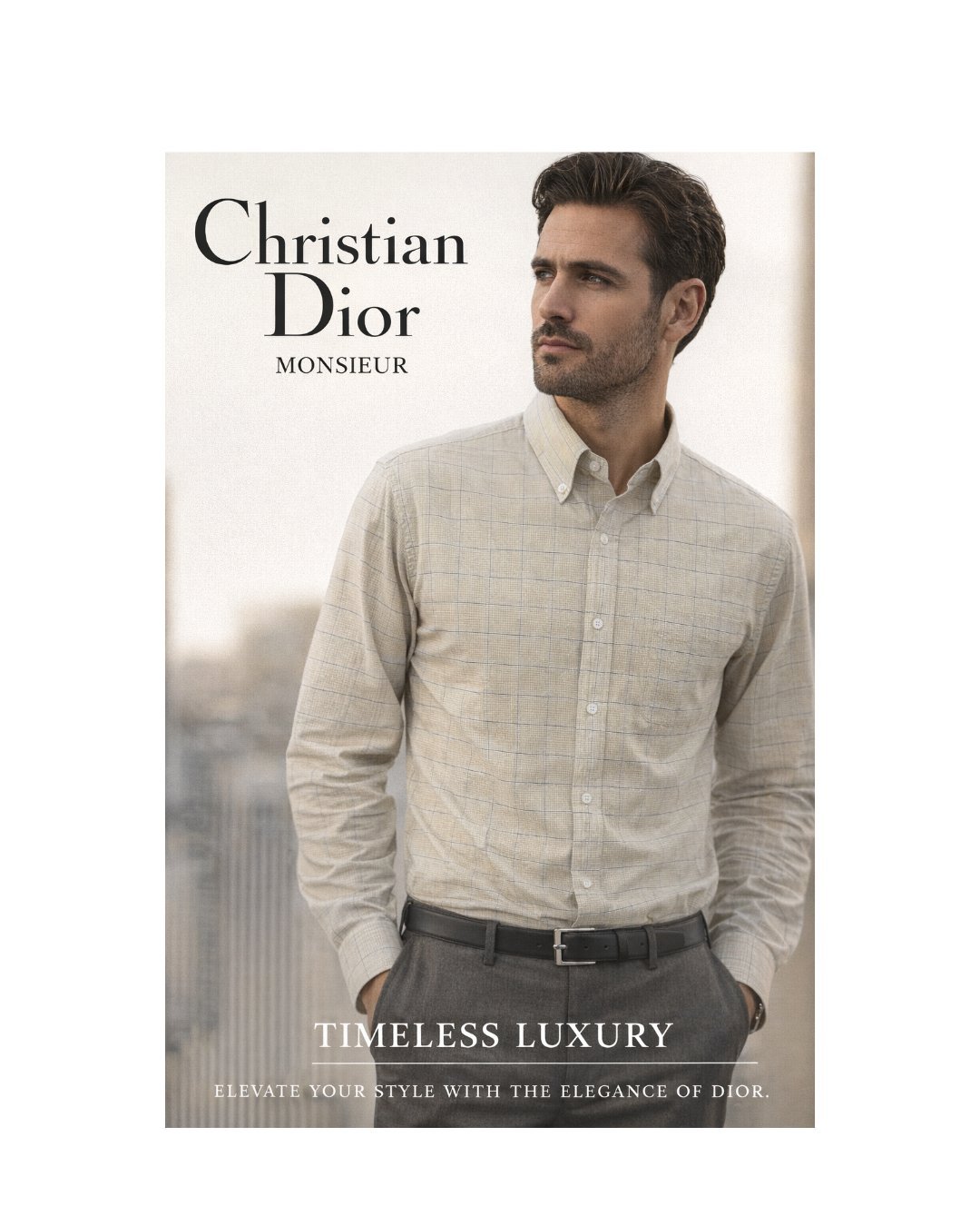 Belle chemise Christian DIOR originale authentique pour homme chic et élégant pièce raare 