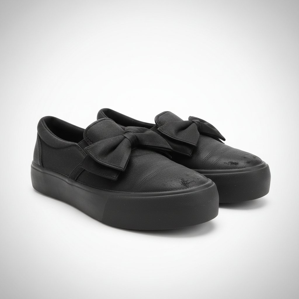 Derbies noir trées original pièce unique avec noeud