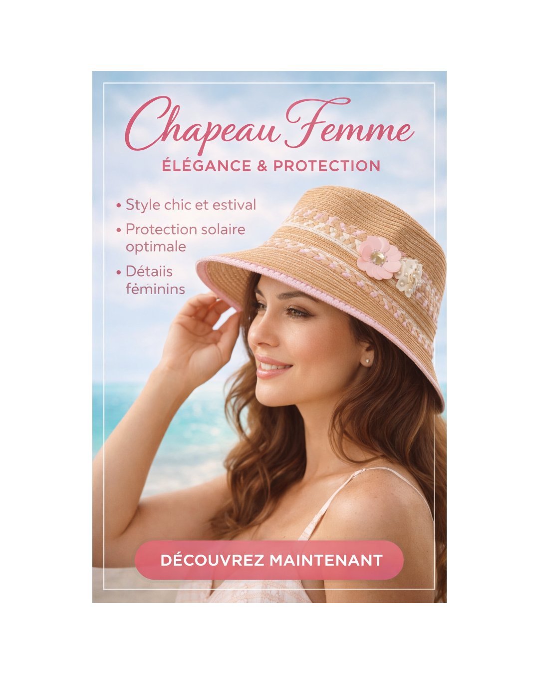 Joli chapeau d'été pour femme😎🌞🌞
