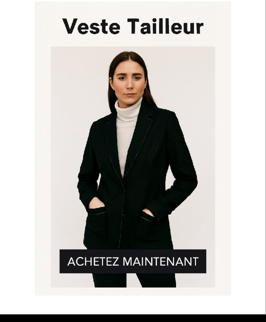 Veste noire magnifique 