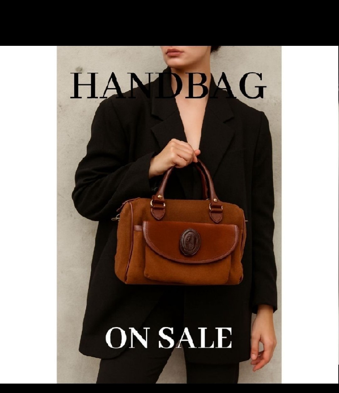 Joli Sac à main magnifique en cuir et en daim