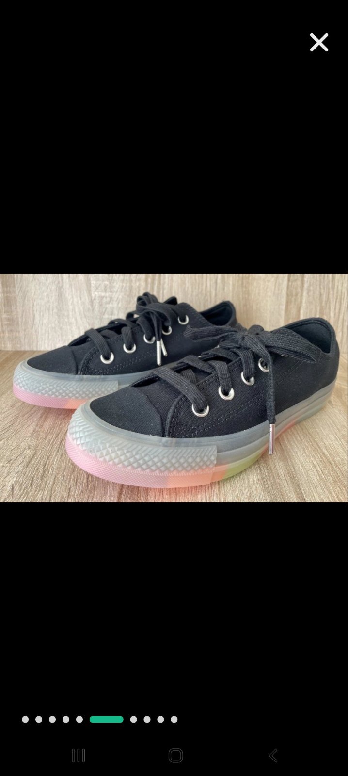 Baskets Converse Chuck Taylor All Star noires à blocs de couleurs néon multicolores pointure 37,5