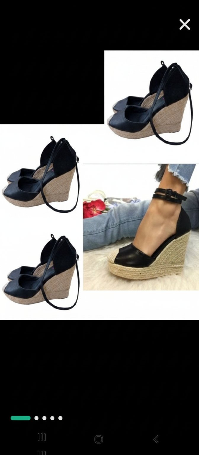 Sandales noir en daim et cuir presque neuf pointure 40  