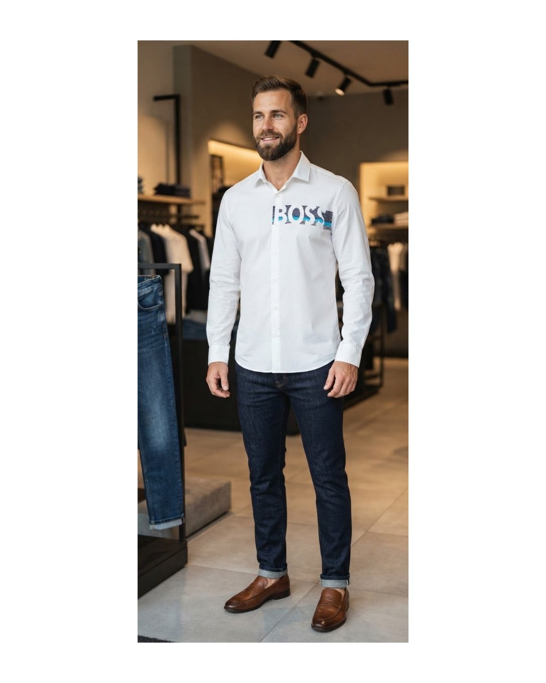 Occasion a ne pas rater une belle chemise Hugo Boss authentique 100% coton 