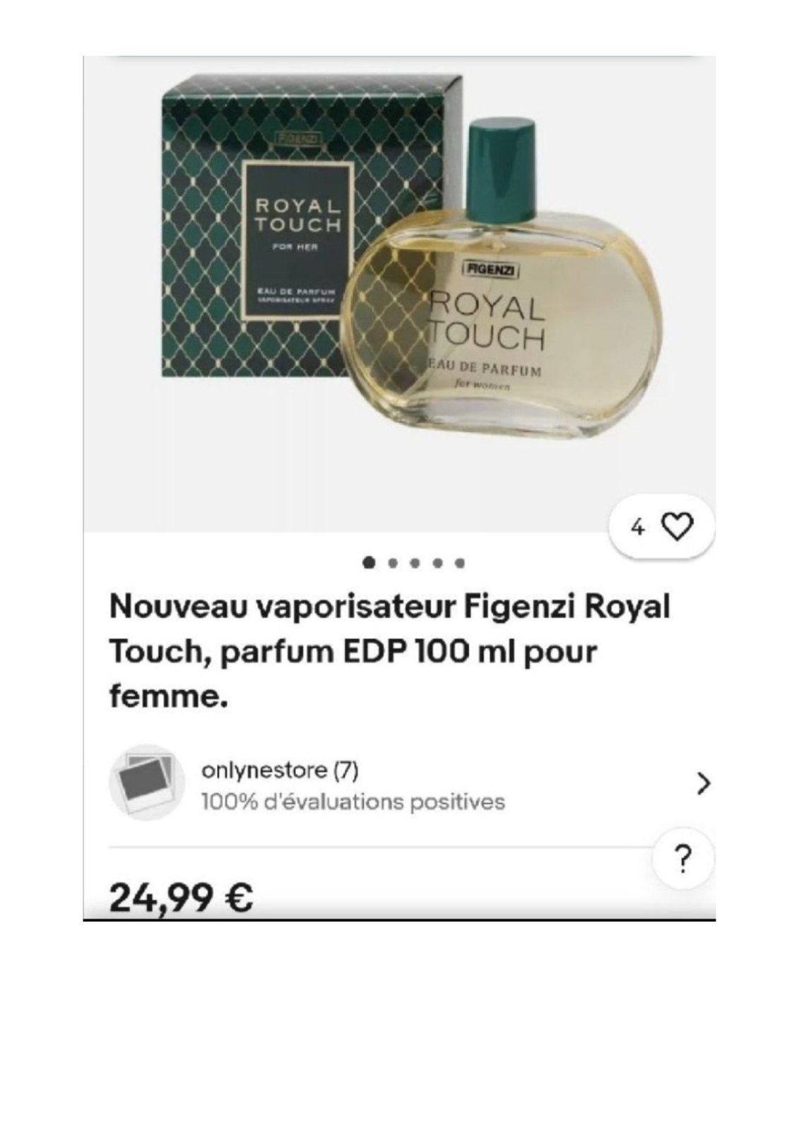 Parfum figenzi royal touch neuf jamais utilisé c'est l'odeur de black opium