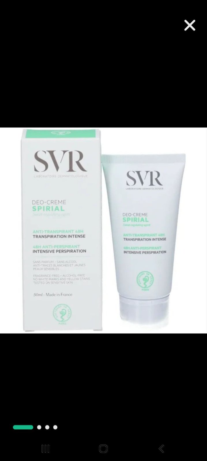 SVR SPIRIAL ANTI-TRANSPIRANT 48H CRÈME 50ML NEUF JAMAIS UTILISé importé 🇨🇵🇨🇵🇨🇵