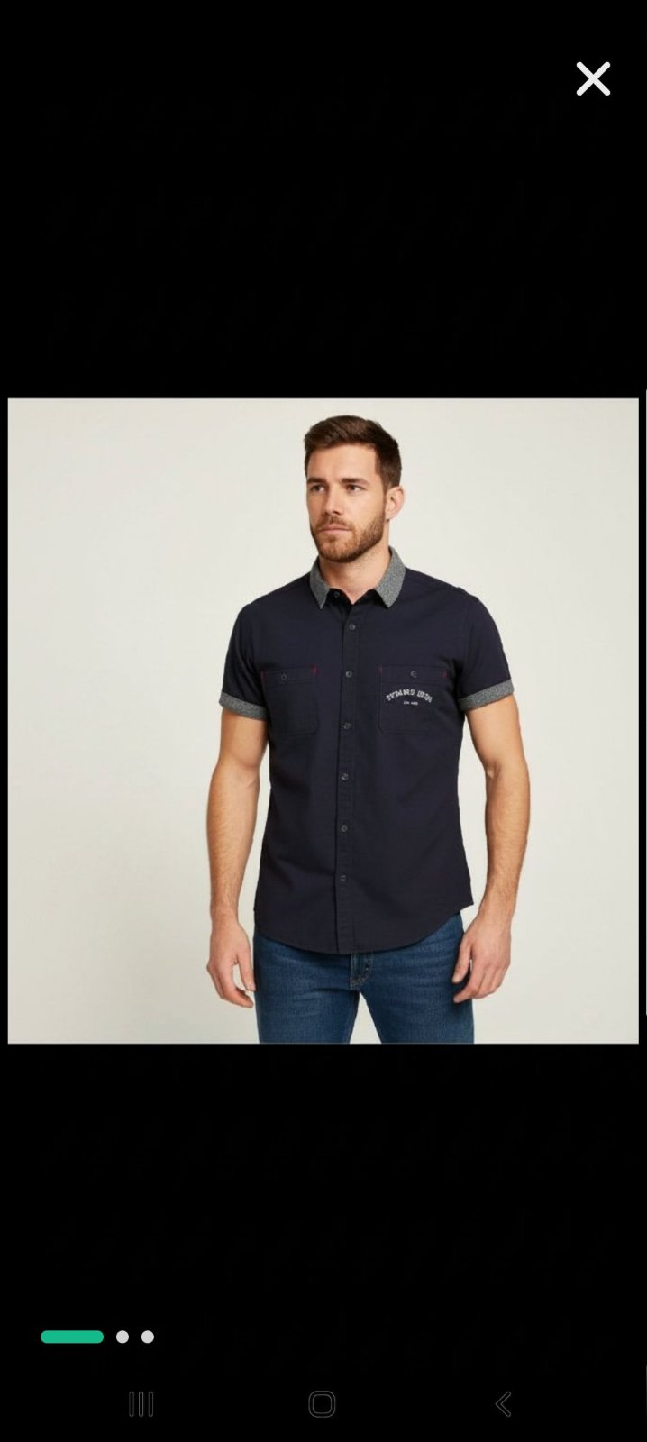 Belle chemise armani jeans pour homme trés peu porté bleu marine trés originale 3xl