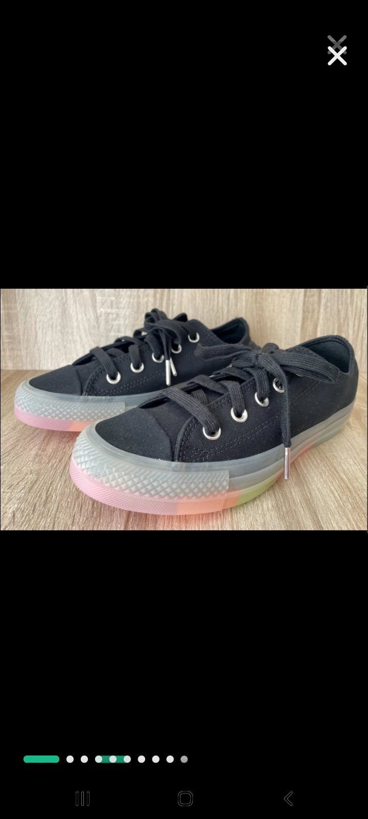 Baskets Converse Chuck Taylor All Star noires à blocs de couleurs néon multicolores pointure 37,5