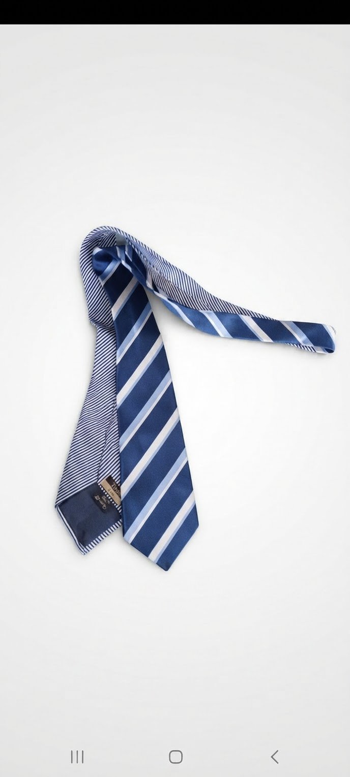 Belle cravate 2en1 de la grande marque de luxe ermenegildo zegna double face trés chiic et raare 100% soie 👔👔