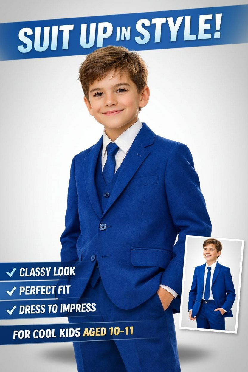 Blazer bleu magnifique pour garçon 10 et 11 ans