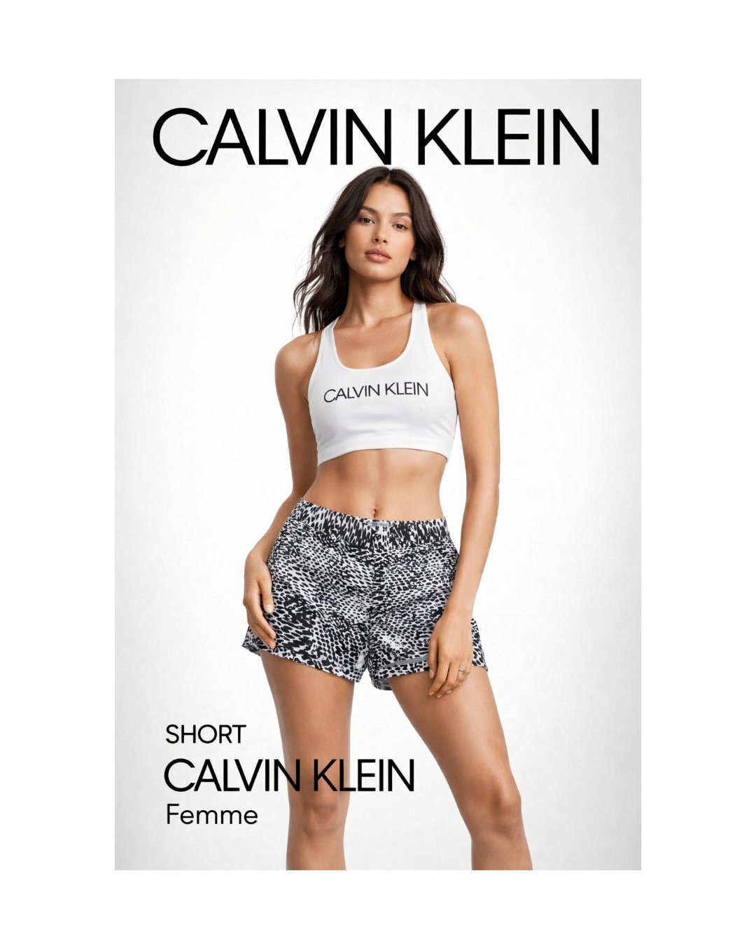 Short calvin klein Zebre femme 