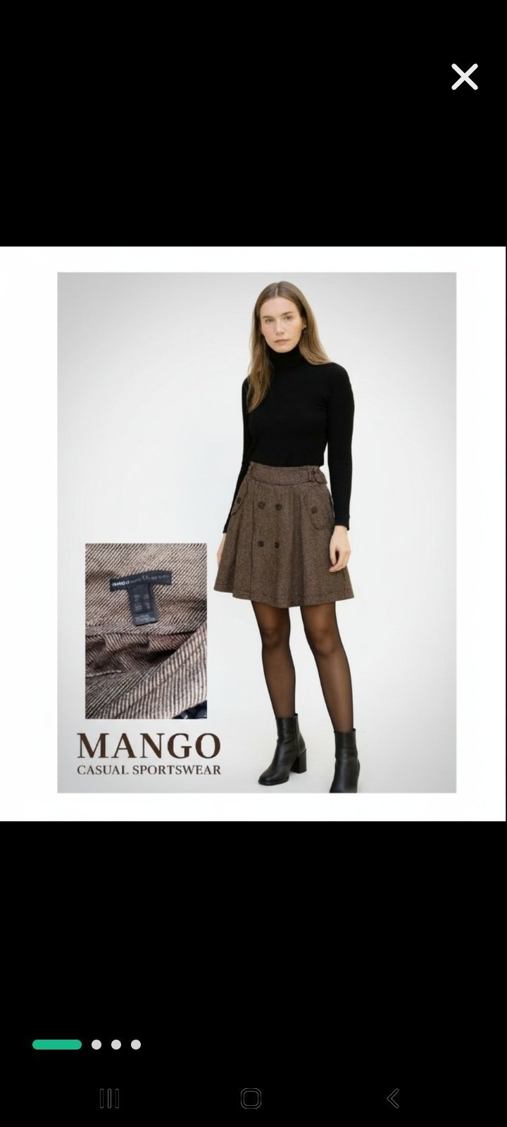 Jupe en laine mango trés original