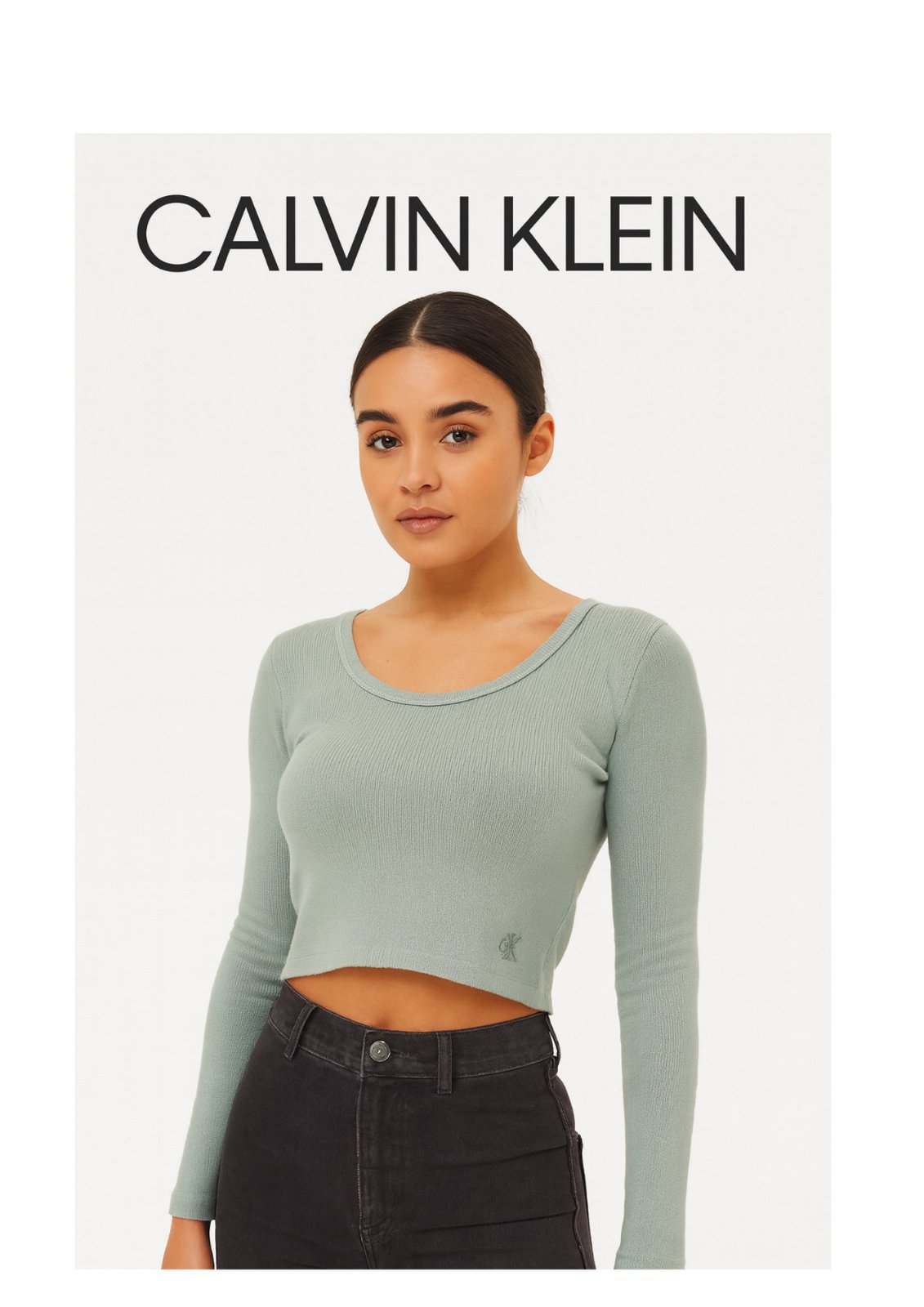 Top calvin klein vert porté une seule fois