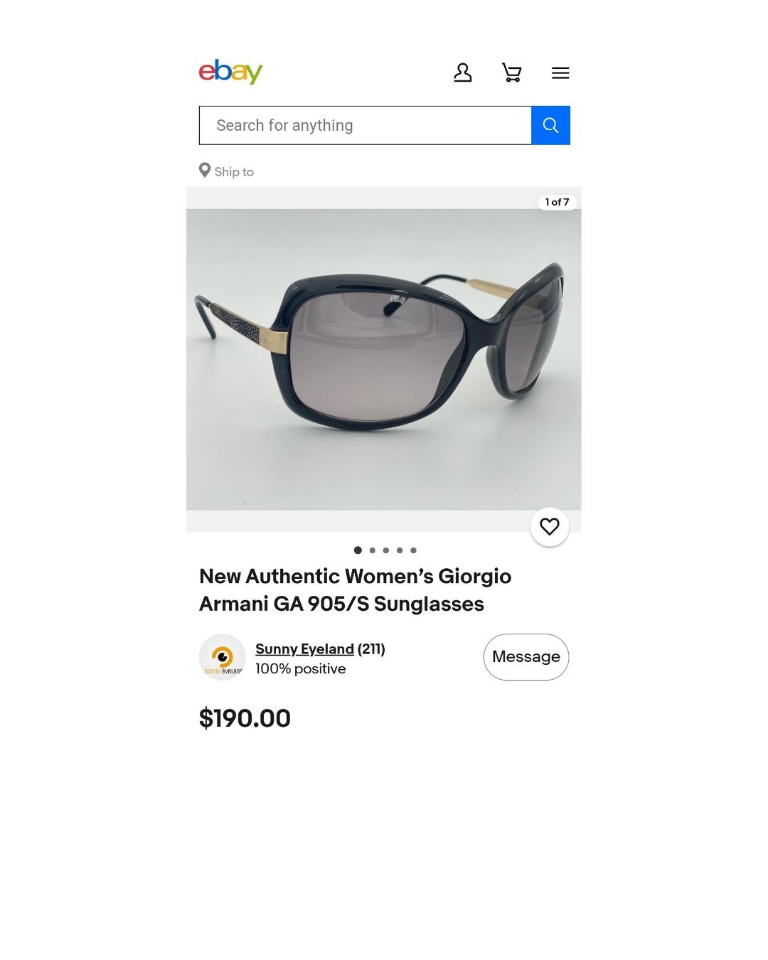 Offre exclusive bonne affaire lunettes Georgio Armani pièce rare importé🇮🇹🇮🇹