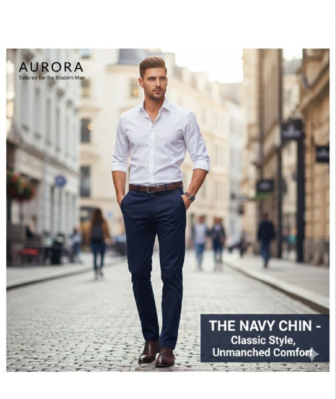 Pantalon posé homme  taille 42 de marque italienne bleu marine 