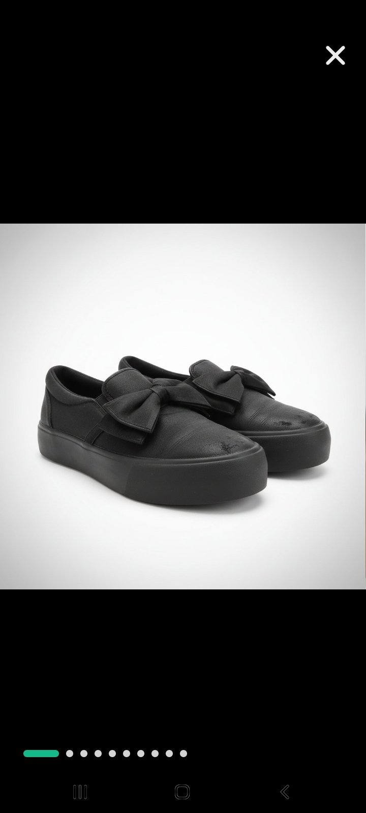 Moccasin noir avec noeud trés original pointure 39