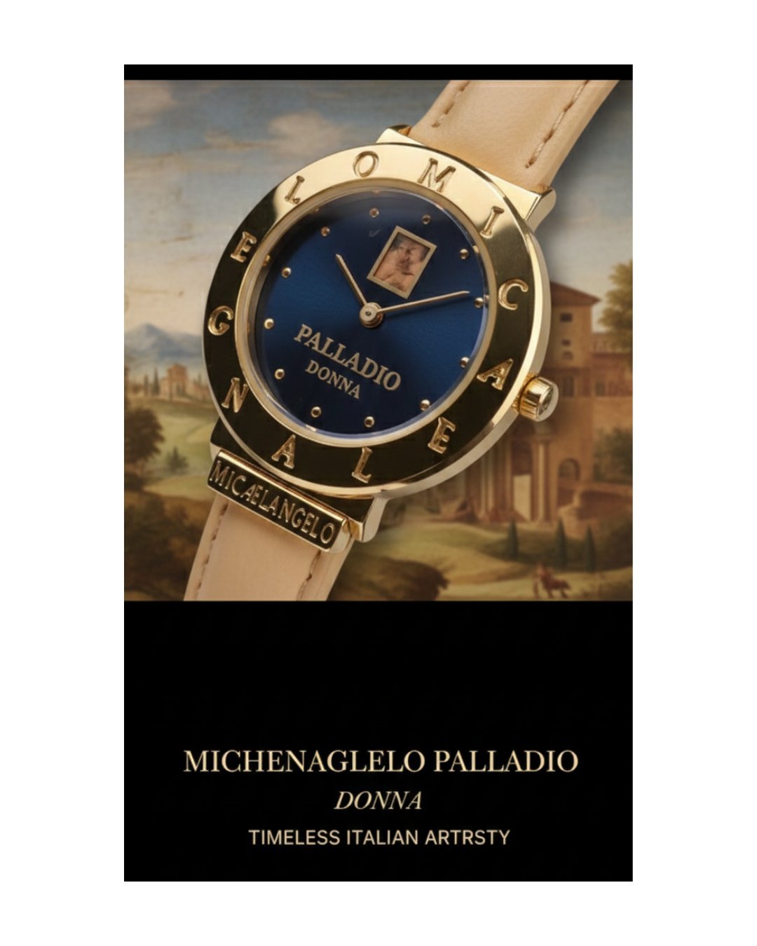 Montre rare vintage micael angelo palladio donna magnifique 