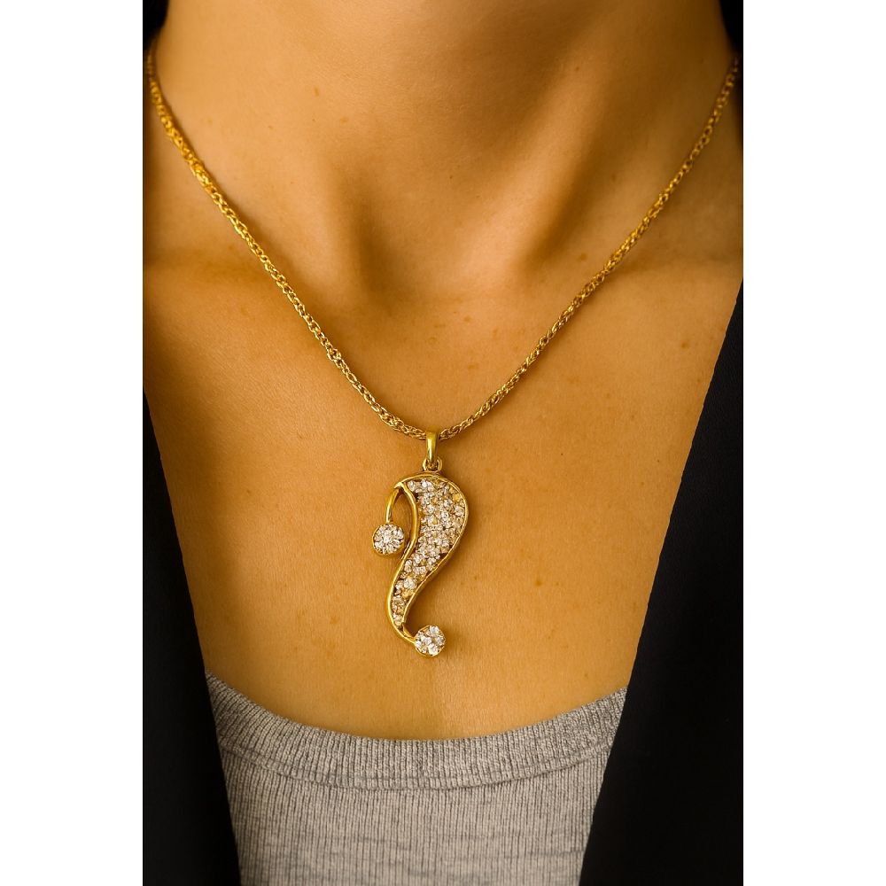 Pendentif collier en plaqué or inoxydable