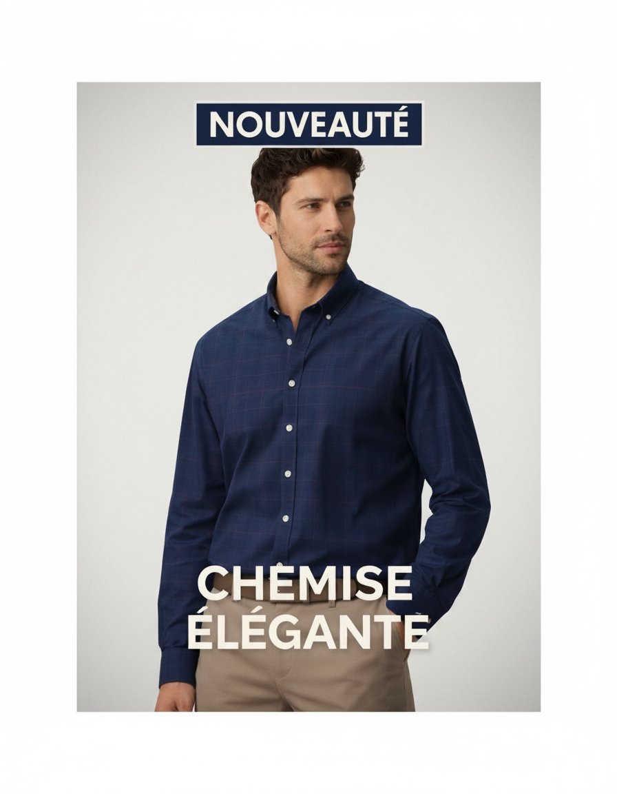 Belle chemise bleu marine a carreaux magnifique 