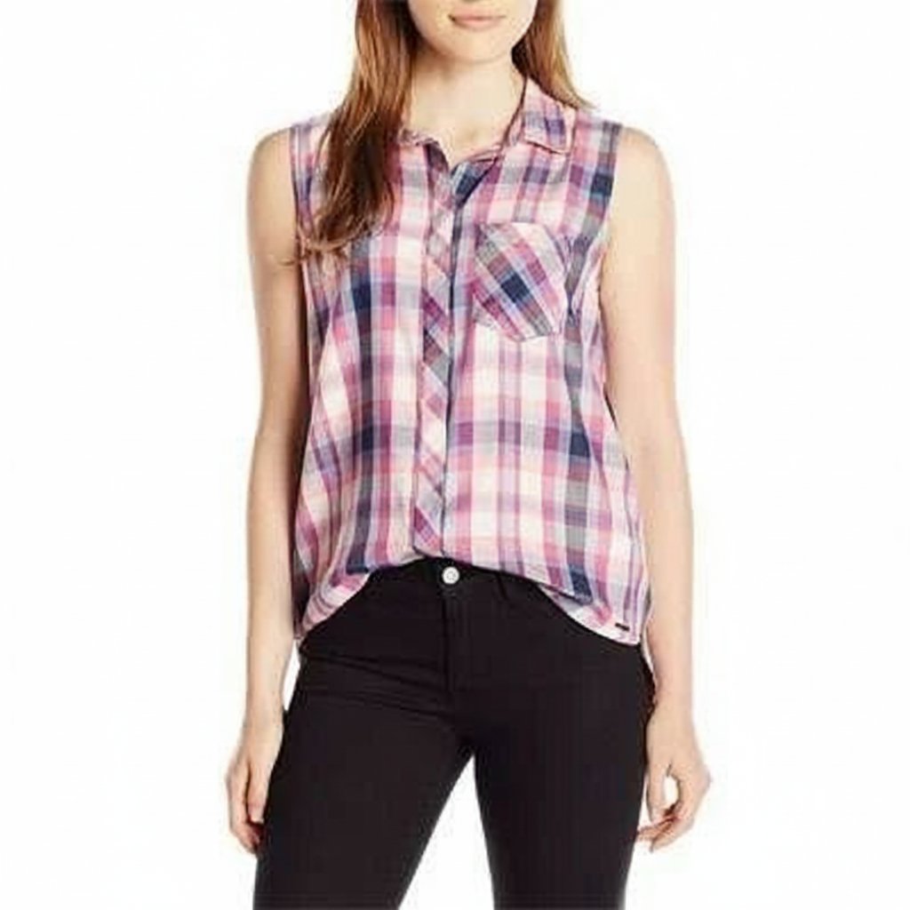 Chemise d'été décontractée sans manches à boutons pour femme Calvin Klein Jeans