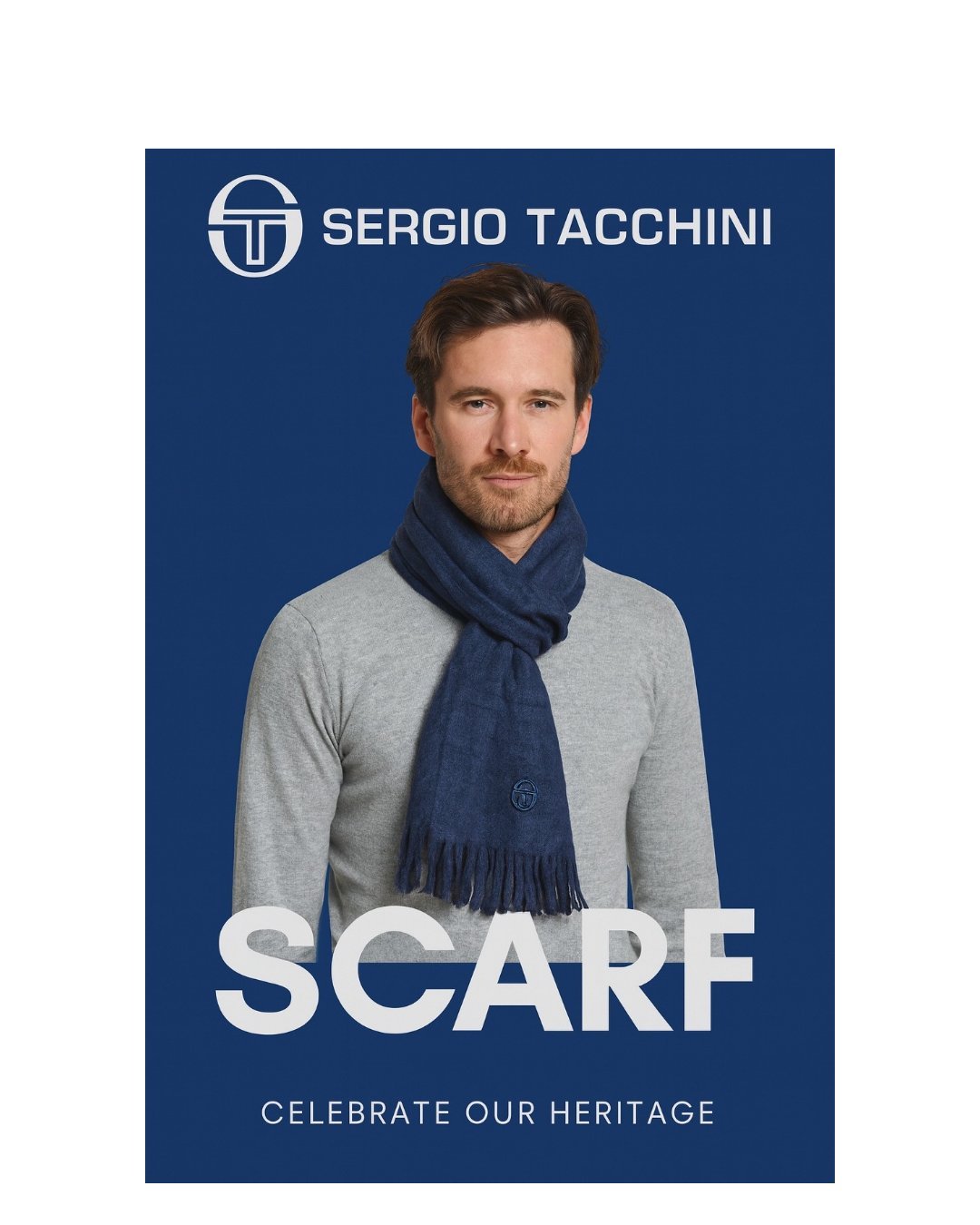 Cache col sergio tacchini bleu original rare