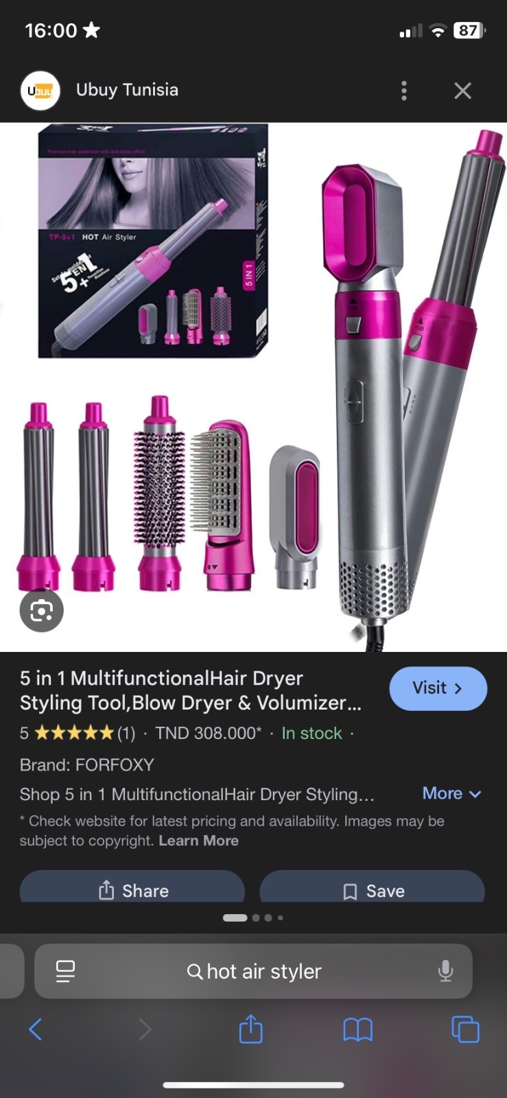 Hair dryer and styler