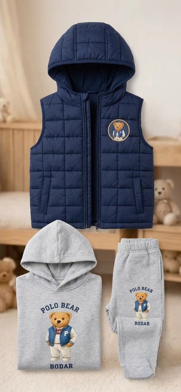 PACK BÉBÈ : Ensemble de 3 piéces POLO BEAR