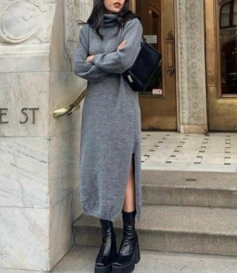 Robe en maille oversized
