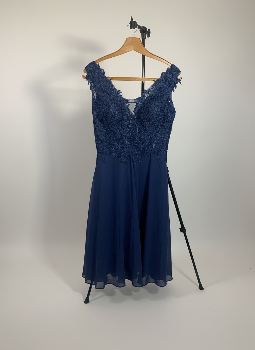 Robe de soirée élégante – Bleu pétrole 