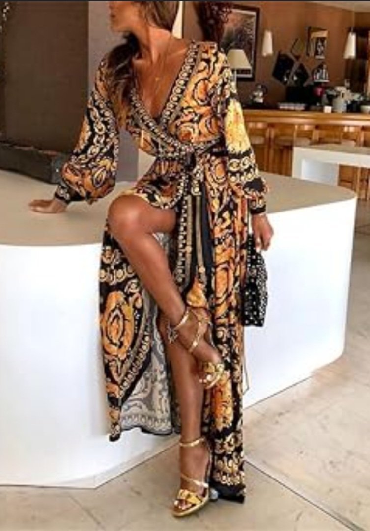 Robe fluide style versace 