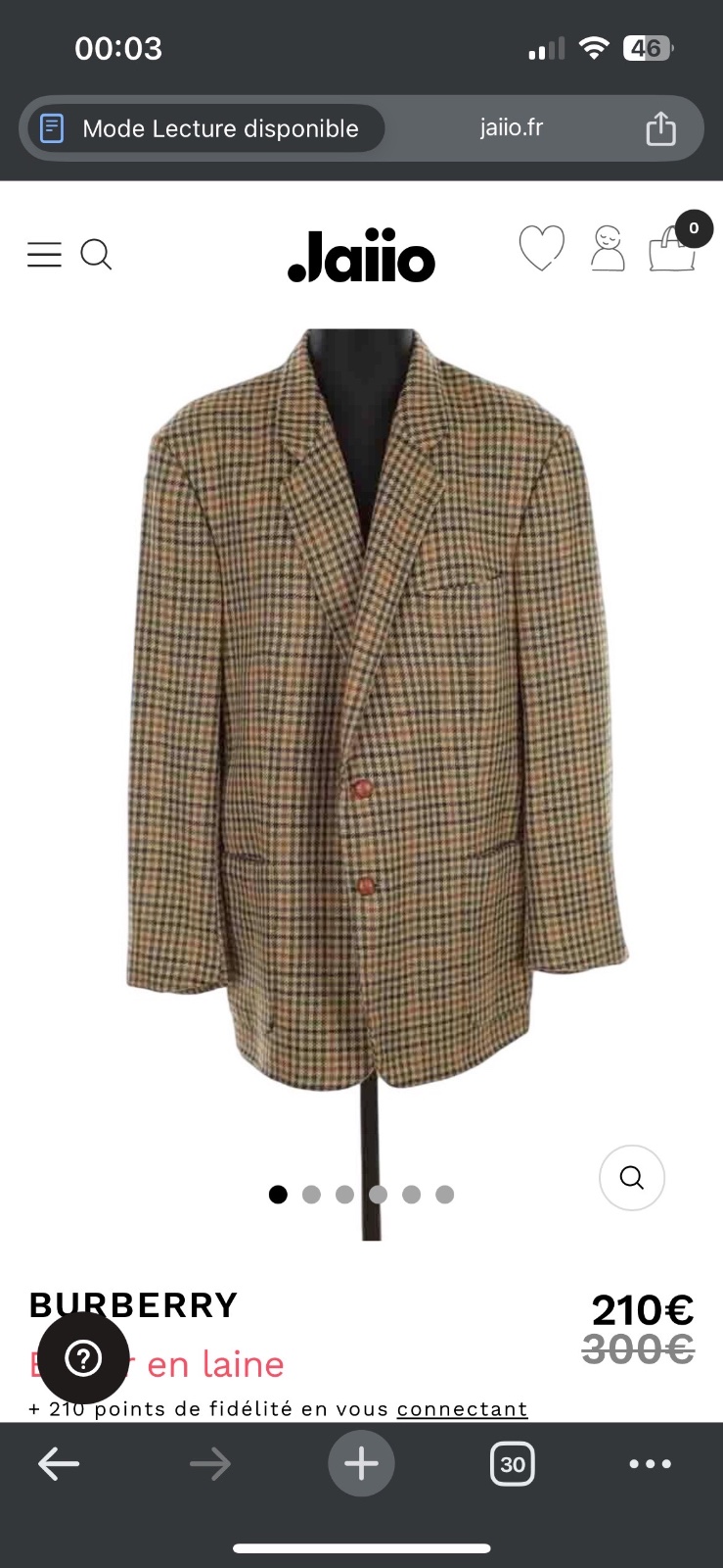 Burberry veste 