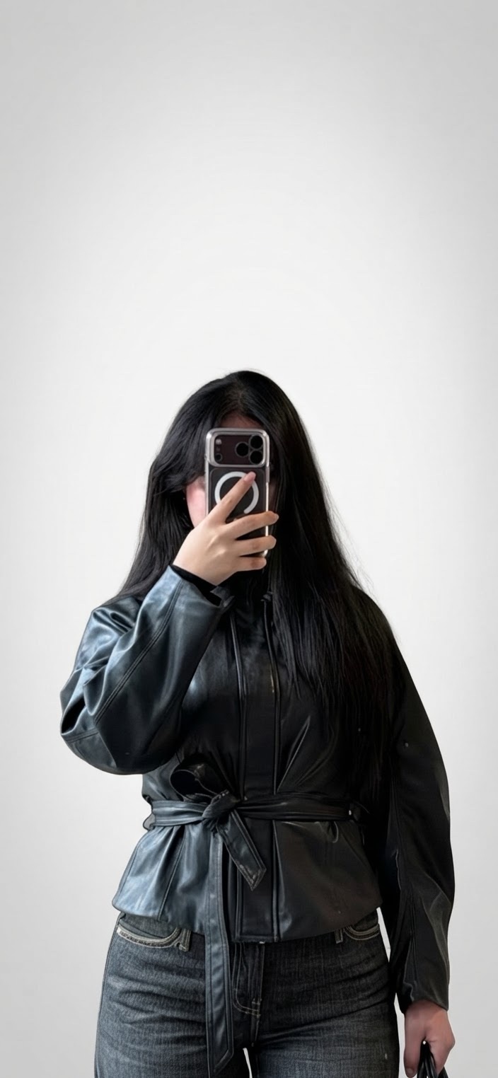 Veste cuir noir 