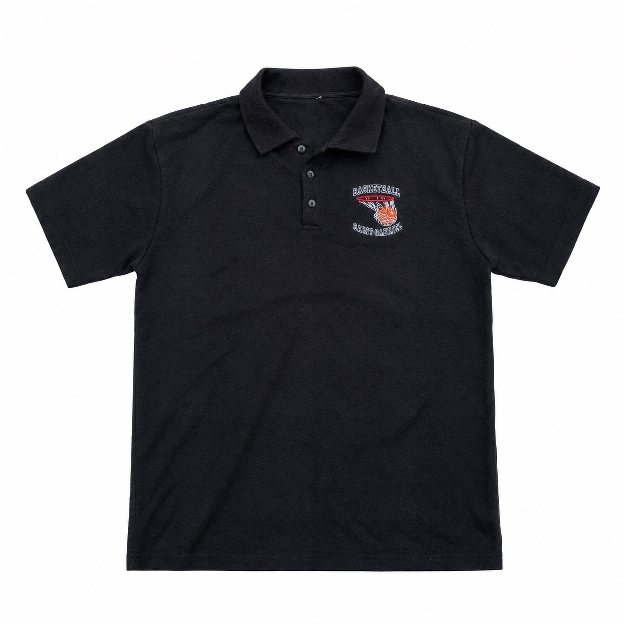 Basketball Embroidered Polo Shirt