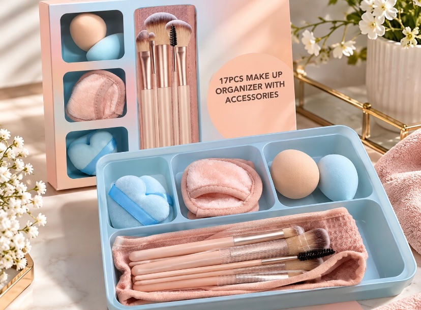 17 Organisateurs avec accessoires de beauté