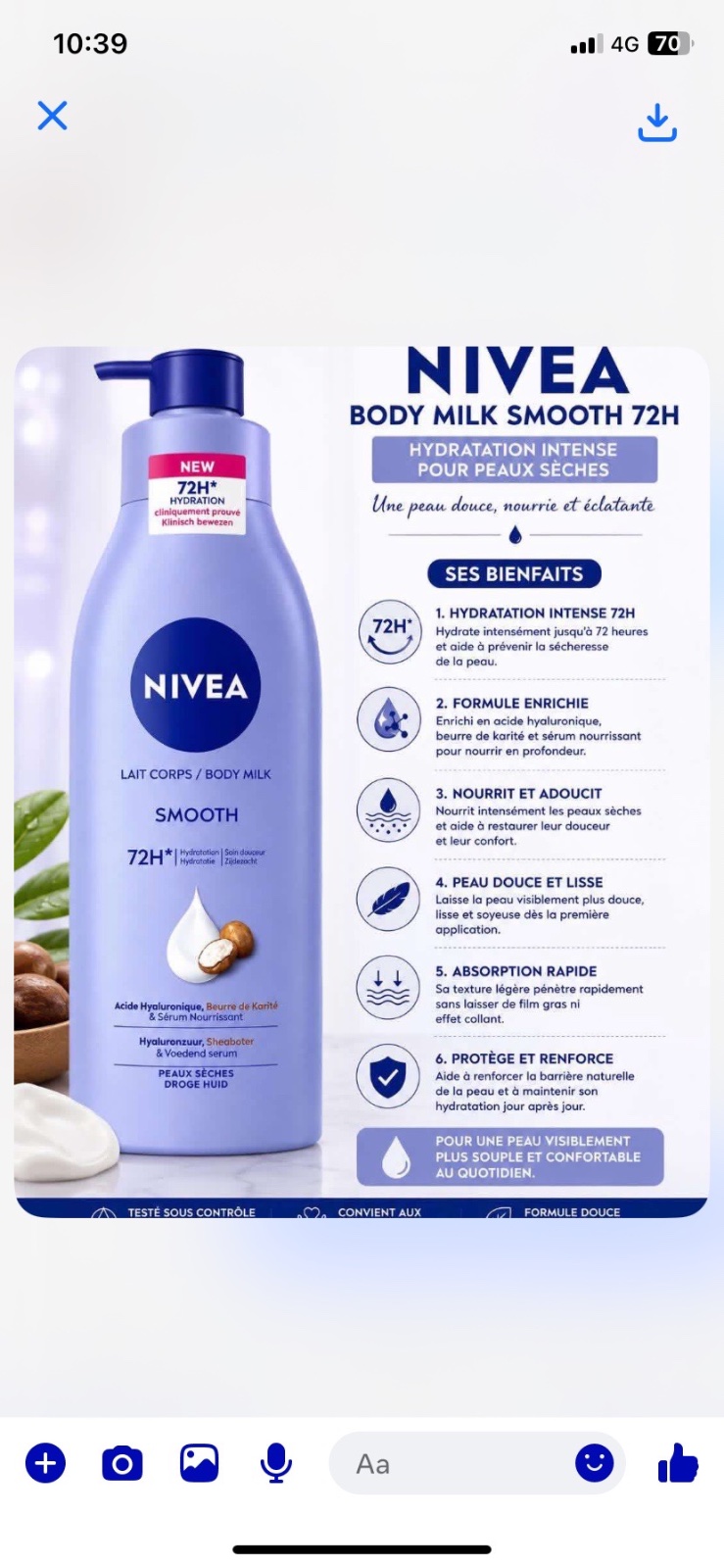 Nivea body milk 400ml made in france 🇫🇷