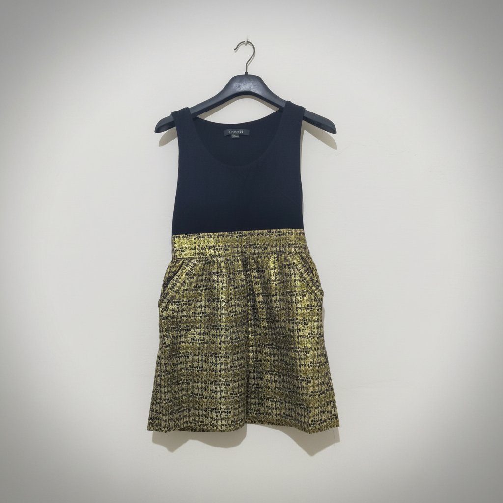 Robe Forever 21 noire et dorée métallisée