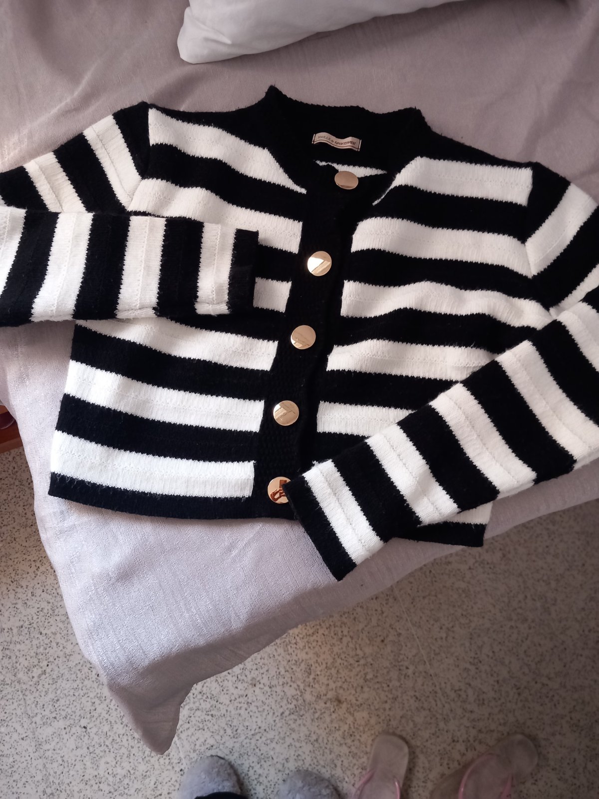 Cardigan raillé 
