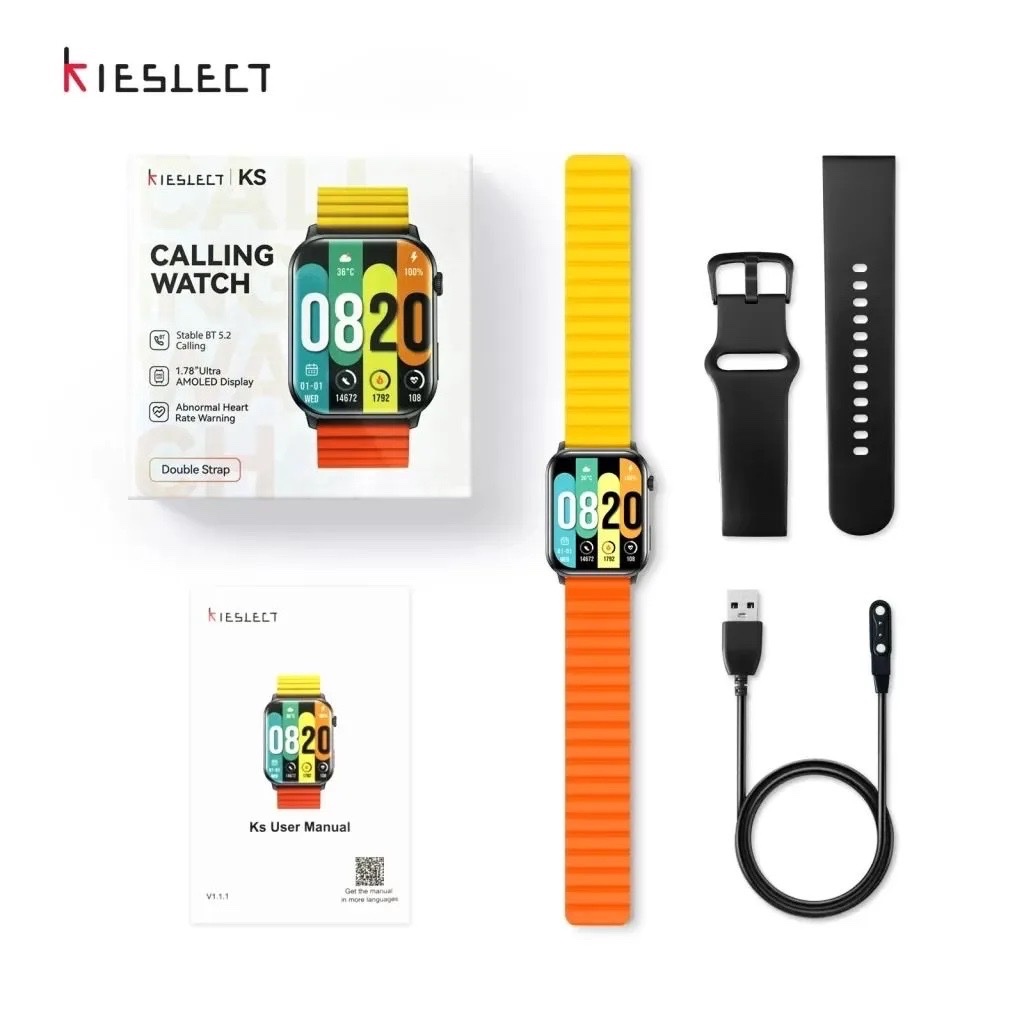 Kieslect Ks – Smart Watch avec Écran AMOLED 1.78” pour Sport