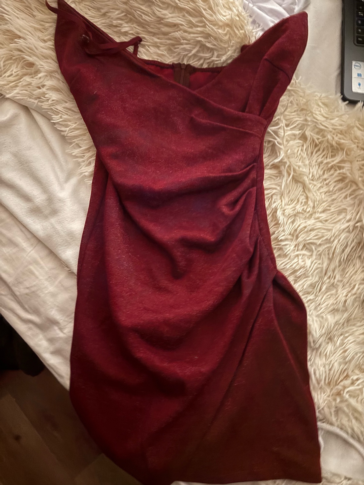 Robe soirée pailletes rouge 