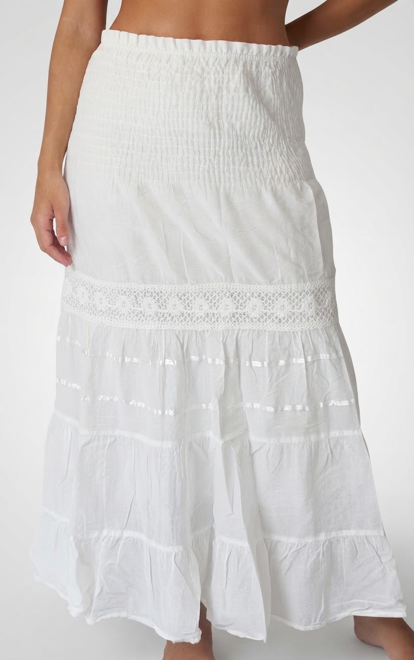 Jupe blanche boheme